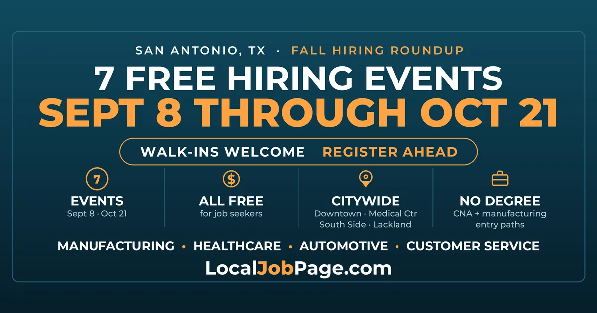 Fall 2026 San Antonio Job Fairs & Hiring Events: Your Complete Guide